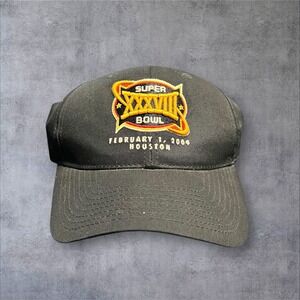 Vintage Super Bowl XXXVIII Hat Cap Strap Back Mens NFL Football Houston‎ Reebok